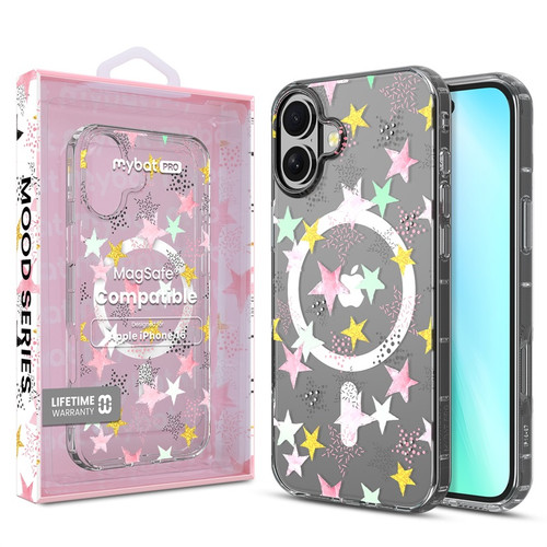 MyBat Pro Mood Series MagSafe Case (with Diamonds) for Apple iPhone 16 - Starstruck