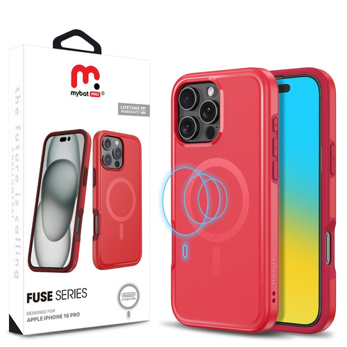 MyBat Pro Fuse Series w/ MagSafe Case for Apple iPhone 16 Pro - Red MyBat Pro Fuse Series w/ MagSafe Case for Apple iPhone 16 Pro - Red