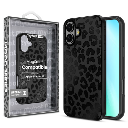 MyBat Pro Mood Series MagSafe Case for Apple iPhone 16 - Black Leopard