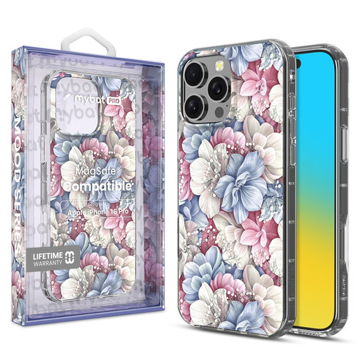 MyBat Pro Mood Series MagSafe Case (with Diamonds) for Apple iPhone 16 Pro - Floral Gems MyBat Pro Mood Series MagSafe Case (with Diamonds) for Apple iPhone 16 Pro - Floral Gems