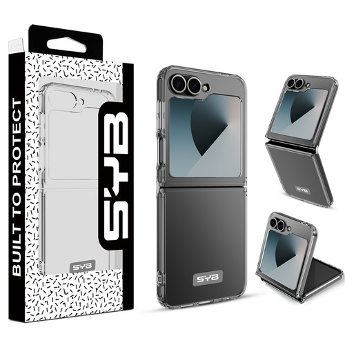 SYB Sturdy Gummy Cover for Samsung Galaxy Z Flip6 - Highly Transparent Clear / Transparent Clear