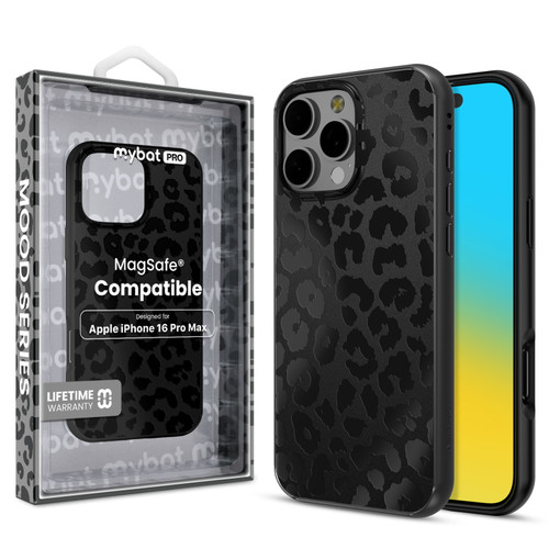 MyBat Pro Mood Series MagSafe Case for Apple iPhone 16 Pro Max - Black Leopard