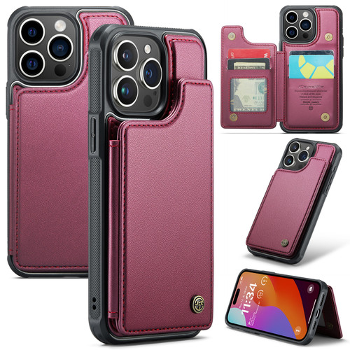 iPhone 16 Pro CaseMe C22 Card Slots Holder RFID Anti-theft Phone