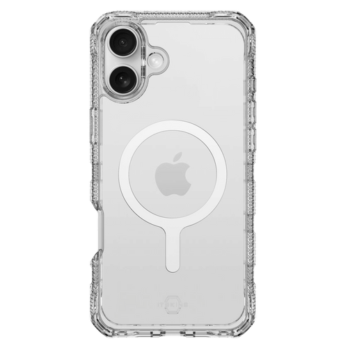 Itskins - Supremer Clear Magsafe Case for Apple iPhone 16 - Transparent White Print