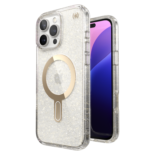 Speck - Presidio Lux Case With Clicklock for Apple iPhone 16 Pro Max - Clear