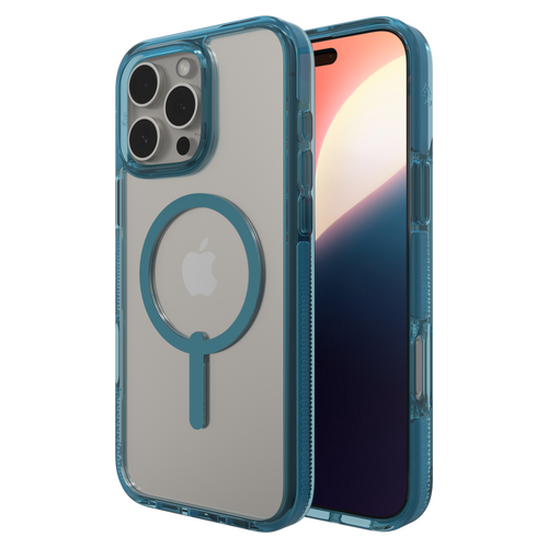 Zagg - Santa Cruz Snap Magsafe Case for Apple iPhone 16 Pro Max - Retro Blue