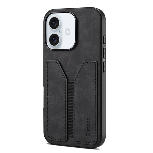 iPhone 16 Pro Max Denior D07 DV Elastic Card Slot PU Back Cover