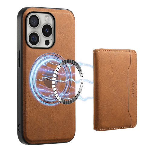 iPhone 16 Pro Max Denior D13 Retro Texture Leather MagSafe Card