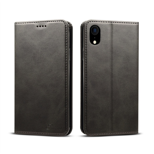 iPhone X / XS Suteni Calf Texture Horizontal Flip Leather