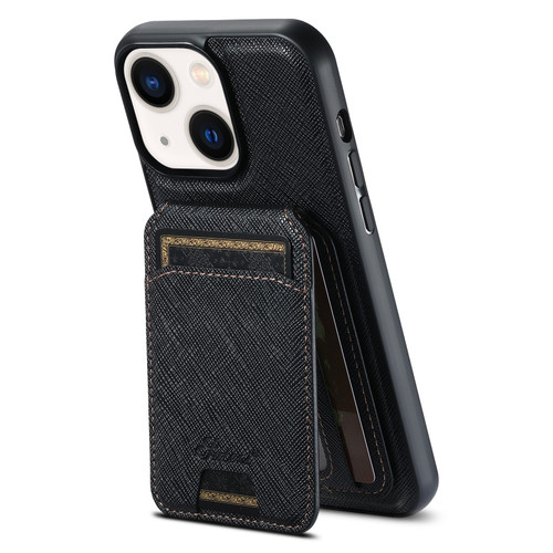 iPhone 14 Pro Max Suteni H18 Cross Grain MagSafe Wallet Leather