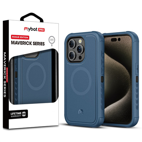 MyBat Pro Maverick Series Rogue Edition MagSafe Case for Apple iPhone 15 Pro Max - Blue MyBat Pro Maverick Series Rogue Edition MagSafe Case for Apple iPhone 15 Pro Max - Blue
