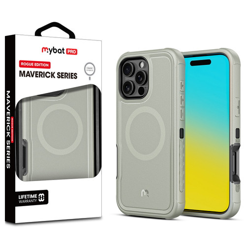 MyBat Pro Maverick Series Rogue Edition MagSafe Case for Apple iPhone 16 Pro - Gray