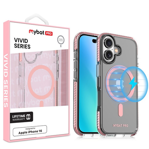 MyBat Pro Vivid Series w/ MagSafe Case for Apple iPhone 16 - Pink