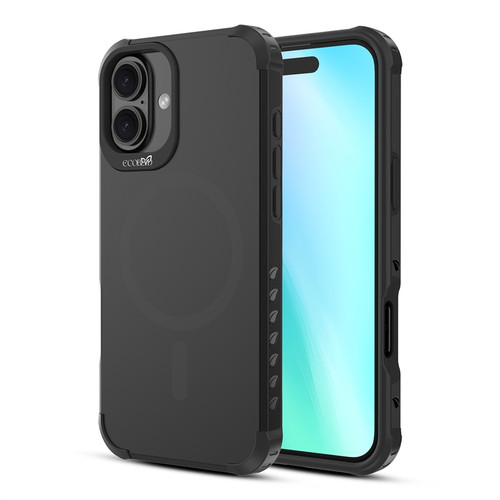 EcoBlvd Reforge Collection Case for Apple iPhone 16 Plus - Midnight Black (100% Compostable & Plant-Based)