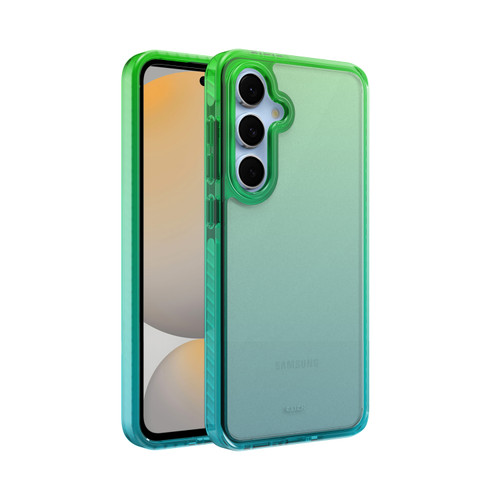 CLICK Clear Ombre Series Galaxy S24 FE Case - Green Blue