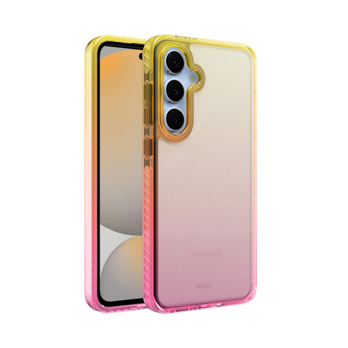 CLICK Clear Ombre Series Galaxy S24 FE Case - Yellow Pink