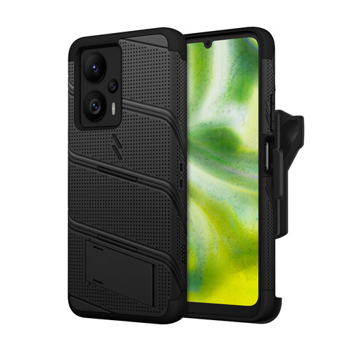 ZIZO BOLT Bundle Cricket Outlast 5G Case with Tempered Glass - Black
