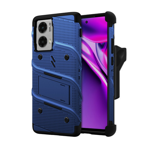 ZIZO BOLT Bundle Moto Edge 5G (2024) Case with Tempered Glass - Blue