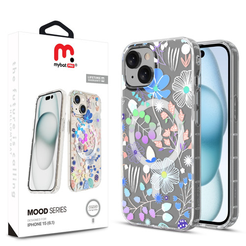MyBat Pro Mood Series MagSafe Case for Apple iPhone 15 - Wildflowers