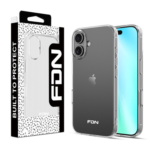 FDN Candy Skin Cover for Apple iPhone 16 - Glossy Transparent Clear