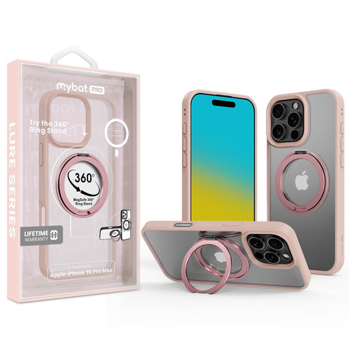 MyBat Pro Lure Series 360 Ring Stand MagSafe Case for Apple iPhone 16 Pro Max - Pink