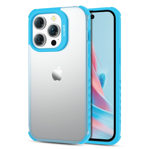 EcoBlvd Laguna Collection Case for Apple iPhone 15 Pro - Cascade Blue (100% Compostable & Plant-Based)