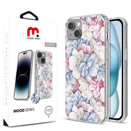 MyBat Pro Mood Series MagSafe Case (with Diamonds) for Apple iPhone 15 - Floral Gems