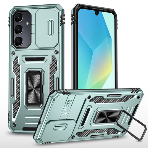 Samsung Galaxy A16 5G Armor PC Hybrid TPU Camera Shield Phone Case - Alpine Green