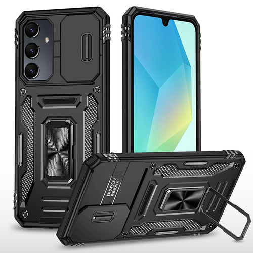 Samsung Galaxy A16 5G Armor PC Hybrid TPU Camera Shield Phone Case - Black