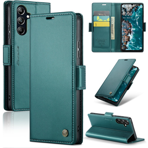 Samsung Galaxy A16 5G CaseMe 023 Butterfly Buckle Litchi Texture RFID Anti-theft Leather Phone Case - Green