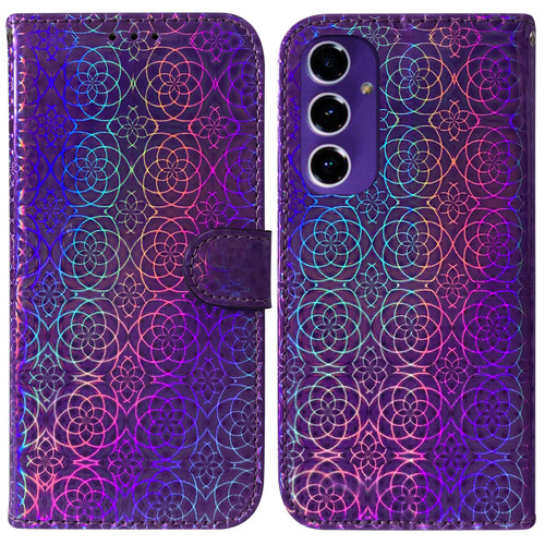 Samsung Galaxy A16 5G Colorful Magnetic Buckle Leather Phone Case - Purple