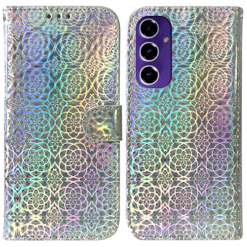 Samsung Galaxy A16 5G Colorful Magnetic Buckle Leather Phone Case - Silver