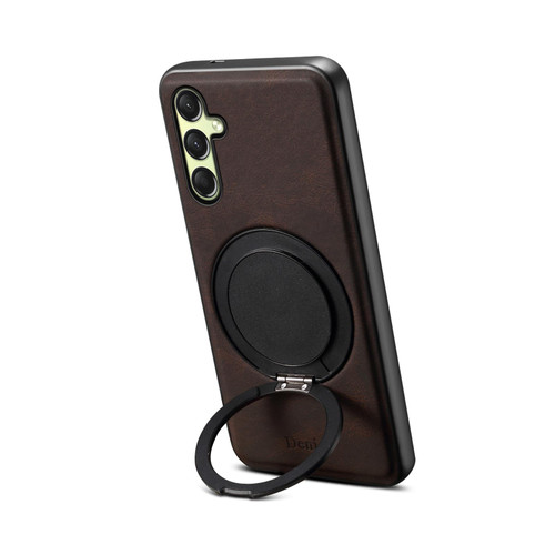 Samsung Galaxy A16 5G Denior A14 Skin Feel Rotating Holder MagSafe Phone Case - Brown