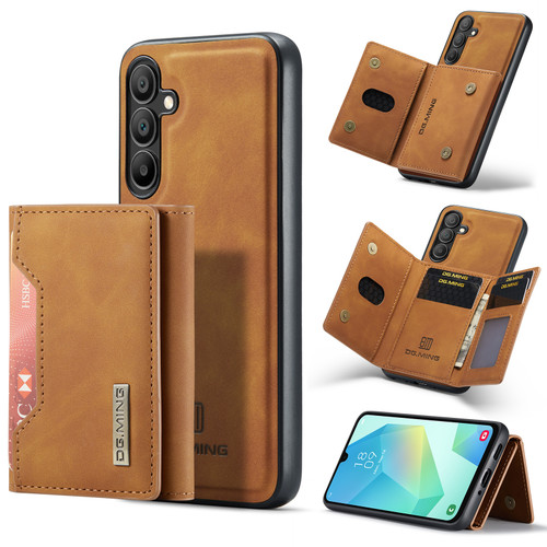 Samsung Galaxy A16 5G DG.MING M2 Series 3-Fold Multi Card Bag + Magnetic Phone Case - Brown