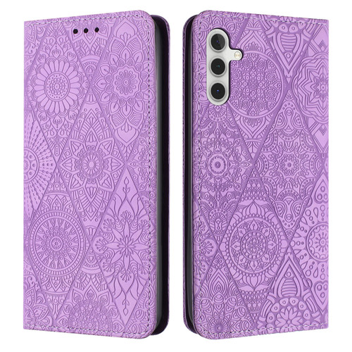 Samsung Galaxy A16 5G Ethnic Embossed Adsorption Leather Phone Case - Purple