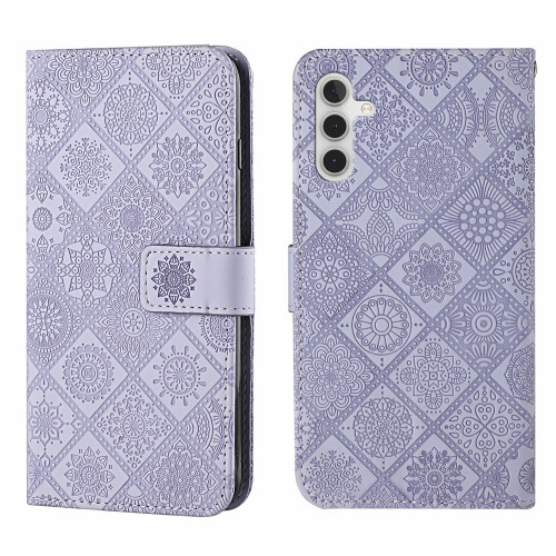 Samsung Galaxy A16 5G Ethnic Style Embossed Pattern Leather Phone Case - Purple