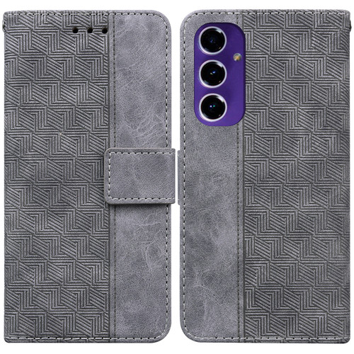 Samsung Galaxy A16 5G Geometric Embossed Leather Phone Case - Grey Samsung Galaxy A16 5G Geometric Embossed Leather Phone Case - Grey