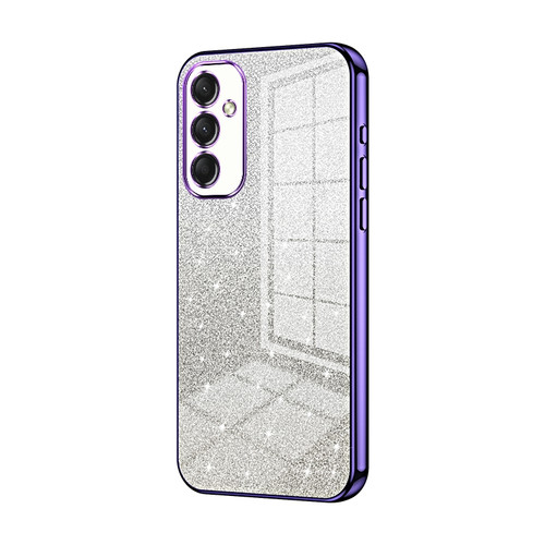 Samsung Galaxy A16 5G Gradient Glitter Powder Electroplated Phone Case - Purple