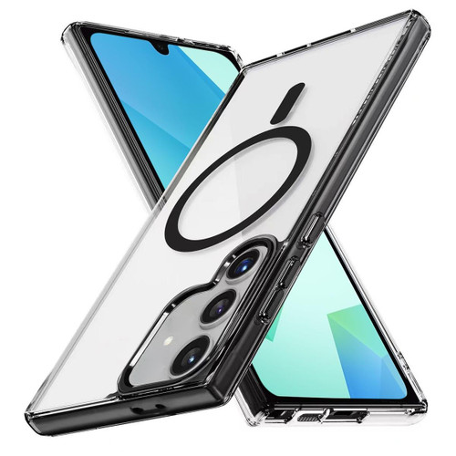 Samsung Galaxy A16 5G Ice Color Magnetic Series TPU Hybrid Acrylic Magsafe Phone Case - Black