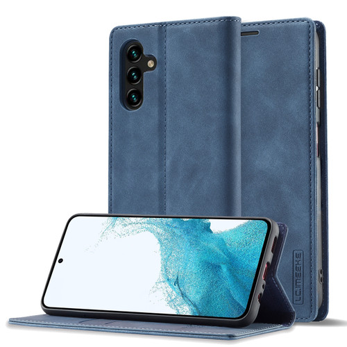Samsung Galaxy A16 5G LC.IMEEKE Strong Magnetism Microfiber Leather Phone Case - Blue