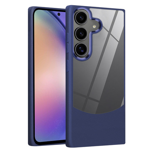 Samsung Galaxy A16 5G Litchi Texture TPU Hybrid Acrylic Phone Case - Blue