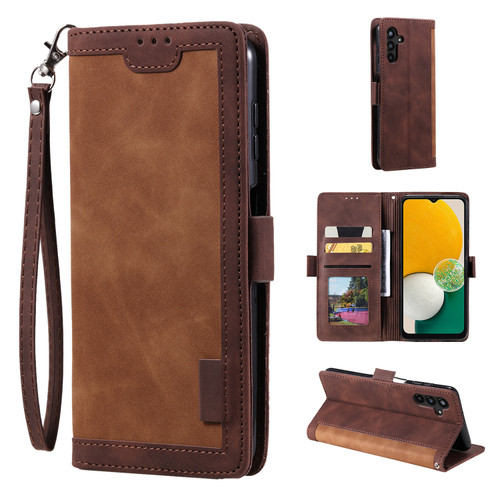 Samsung Galaxy A16 5G Retro Splicing Horizontal Flip Leather Phone Case - Brown