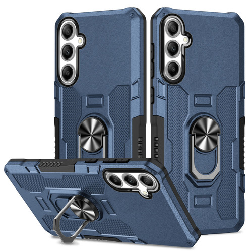 Samsung Galaxy A16 5G Ring Holder Armor Hybrid Phone Case - Blue