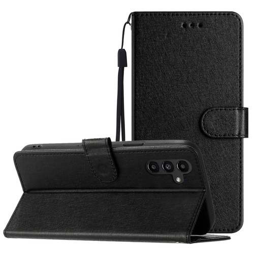 Samsung Galaxy A16 5G Silk Texture Horizontal Flip Leather Phone Case - Black