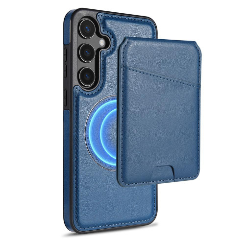 Samsung Galaxy A16 5G Skin Feel Detachable Card Bag Magsafe Phone Case - Blue