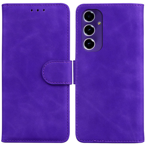 Samsung Galaxy A16 5G Skin Feel Pure Color Flip Leather Phone Case - Purple