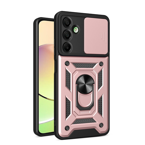 Samsung Galaxy A16 5G Sliding Camera Cover Design TPU+PC Phone Case - Rose Gold Samsung Galaxy A16 5G Sliding Camera Cover Design TPU+PC Phone Case - Rose Gold