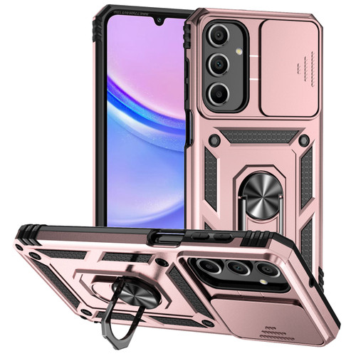 Samsung Galaxy A16 5G Sliding Camshield Holder Phone Case - Rose Gold
