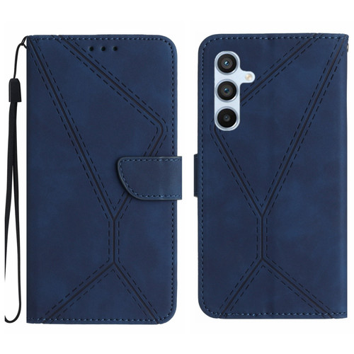 Samsung Galaxy A16 5G Stitching Embossed Leather Phone Case - Blue