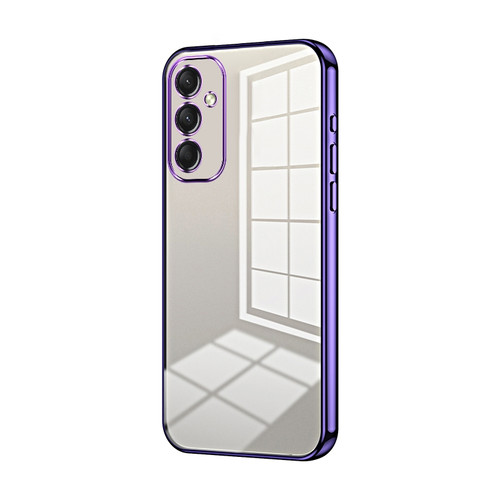 Samsung Galaxy A16 5G Transparent Plating Fine Hole Phone Case - Purple